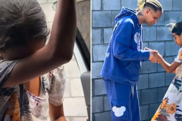 Menina vendendo sacolé nas ruas louva a Deus após receber ajuda de influenciador cristão
